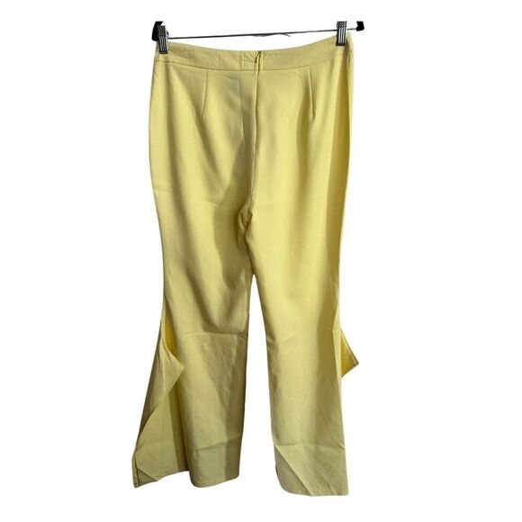 💎 Cider Light Lemon Summer Flare Pants Yellow - Picture 4 of 7